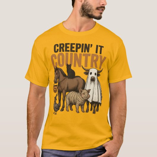 T-shirt Transfert de chaleur DTF Creepin' It Country (Devant)