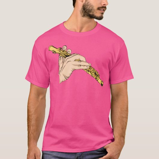 T-shirt Transfert d'instrument de musique à flux (Devant)