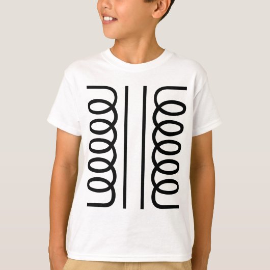 T-shirt Transformateur électrique - Noir (Devant)