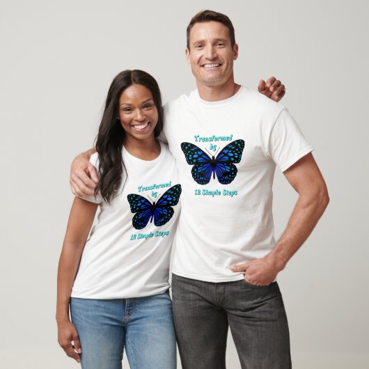 T-shirt Transformé par 12 étapes simples, AA, NA, Al-Anon (Unisexe)