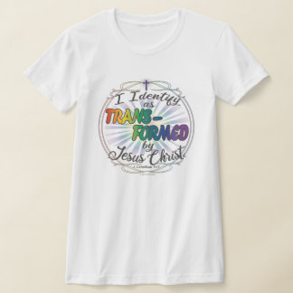 T-shirt Transformé Par Jésus-Christ - Tee blanc féminin