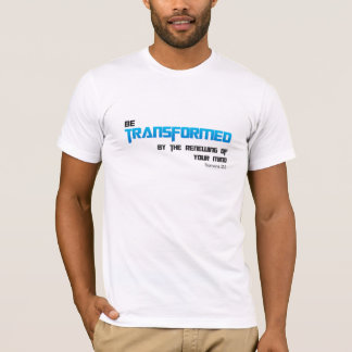 T-shirt Transformer le texte bleu
