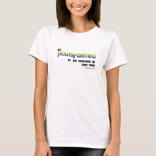 T-shirt Transformer un texte coloré (Devant)