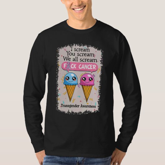 T-shirt Transgender Awareness Cute Ice Creams  Saying (Devant)