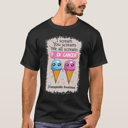T-shirt Transgender Awareness Cute Ice Creams  Saying (Devant)