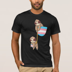 T-shirt Transgender Falling Sloth Trans Pride Transs Lgbtq