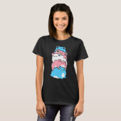 T-shirt Transgender Pride Frog Pile Transgender Flag Cotta (Devant entier)