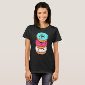 T-shirt Transgender Pride LGBT LGBTQ Flag Cute With Donut  (Devant entier)