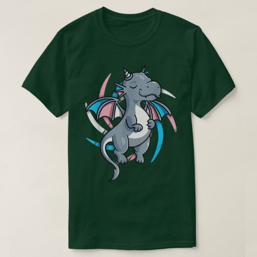 T-shirt Transgender Pride Stuff Trans Dragon Video Game Gi (Design devant)
