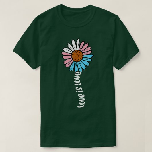 T-shirt Transgender Sunflower Love Trans Pride Stuff Flag (Design devant)