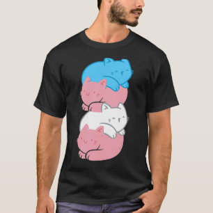 T-shirt Transgenre Chats Lgbtq Vie Transsexuelle Drapeau T