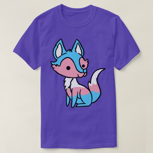 T-shirt transgenre fox trans pride premium (Design devant)
