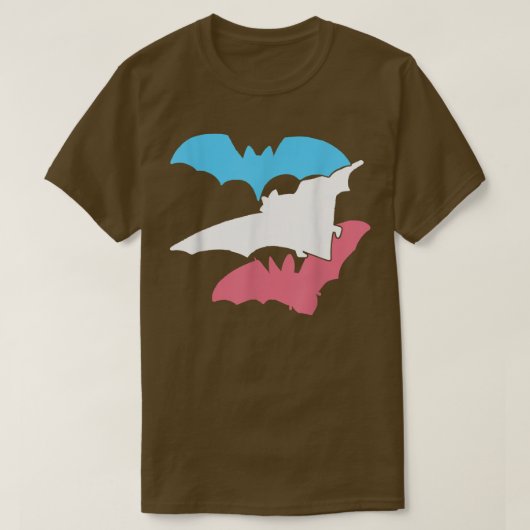 T-shirt Transgenre Pride Bat Funny LGBTQ Fier Trans drapea (Design devant)