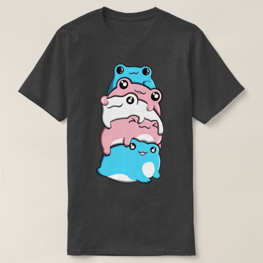 T-shirt Transgenre Pride Frog Pile Transgenre Cotta (Design devant)