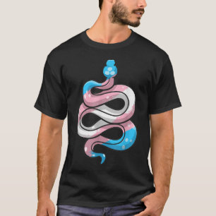 T-shirt Transgenre Pride Stude Trans Flag Snake Reptile L