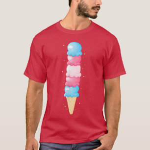T-shirt Transgenre Trans Pride 8 bits Piel Ice Cream 