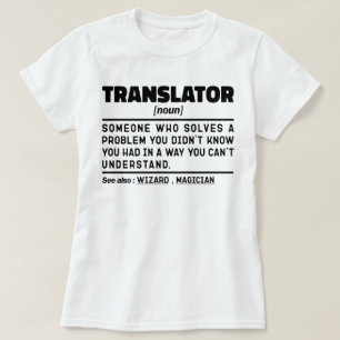 T-shirt Translator Noun Définition Anniversaire Présent Am