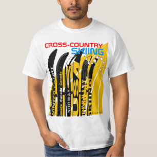 T-shirt transnational de Snowblade de sport