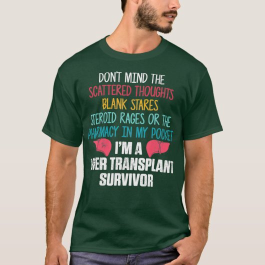 T-shirt Transplant de foie Survivant Pharmacie Orgue Guerr (Devant)