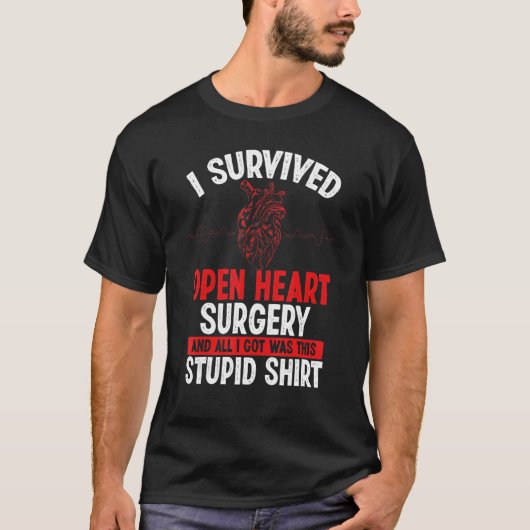 T-shirt Transplantation cardiaque Survivor Heart Bypass Op (Devant)