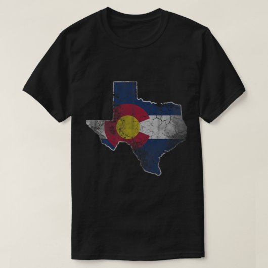 T-shirt Transplantation du drapeau du Texas Colorado (Design devant)
