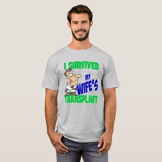 T-shirt Transplanter le soignant I Survived la transplanta (Devant entier)