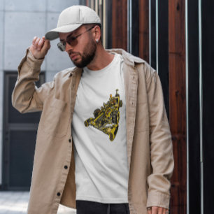 T-shirt Transport de voitures de course Steampunk