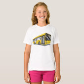 T-shirt Transport en commun de bus urbain jaune gras (Devant entier)
