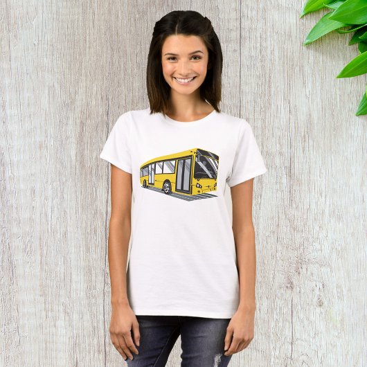 T-shirt Transport en commun de bus urbain jaune gras