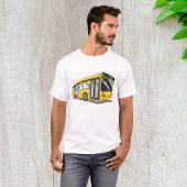 T-shirt Transport en commun de bus urbain jaune gras
