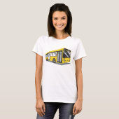 T-shirt Transport en commun de bus urbain jaune gras (Devant entier)