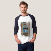 T-shirt Transport vintage - train bleu (Devant entier)