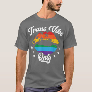 T-shirt Transvibes Uniquement Rainbow Prith Mois LGBTQ Tra