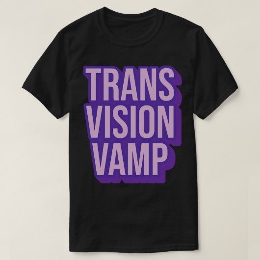 T-shirt Transvision Vamp 80s Typographie musicale (Design devant)