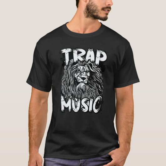 T-shirt Trap Music Lion Graphic Rap Hip Hop Techno R&B (Devant)