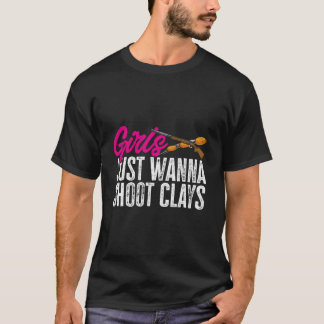 T-shirt Trap Shooting Just Wanna Shoot Clay Pigeon Shootin