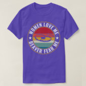 T-shirt Trapper Funny Beaver Craignez-moi la chasse au piè (Design devant)