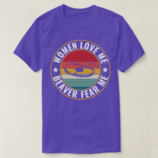 T-shirt Trapper Funny Beaver Craignez-moi la chasse au piè (Design devant)