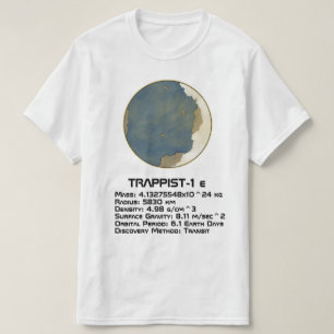 T-shirt TRAPPIST-1 e Données techniques