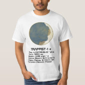 T-shirt TRAPPIST-1 e Données techniques (Devant)