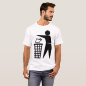 T-shirt Trash Man Dumping papier Trash (Devant entier)