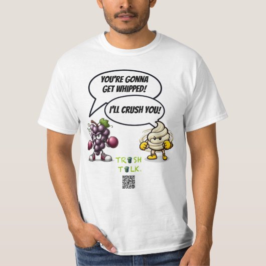 T-shirt Trash-Talk / Crème contre raisins — par LoGoss (Devant)
