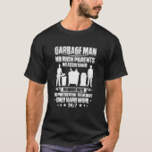 T-shirt Trashman Hard Work Garbage Man (Devant)