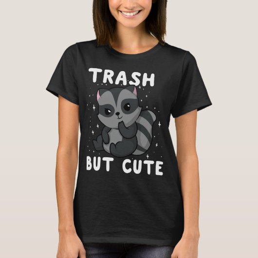 T-shirt Trashy Mais Mignonne Bébé Raccoon (Devant)