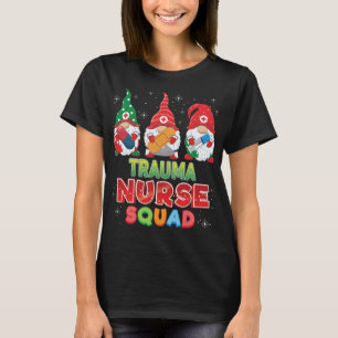 T-shirt Trauma Infirmière Squad Gnomes de Noël Gomme Doule