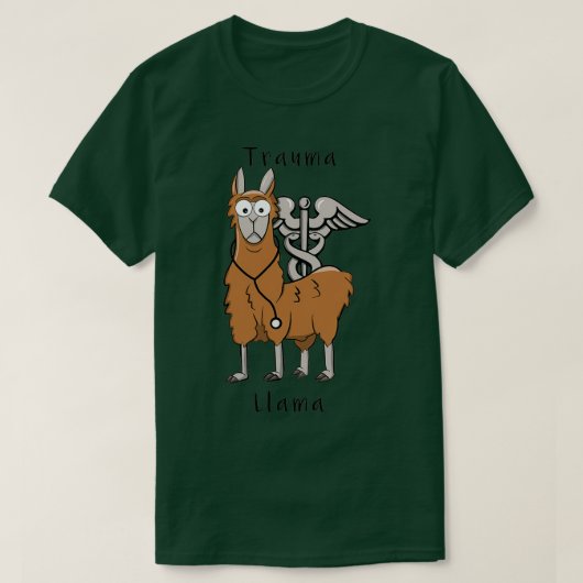 T-shirt Trauma Llama Caduceus Design (Design devant)