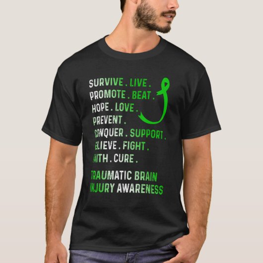 T-shirt Traumatic Brain Injury Survivor Beat Hope TBI Warr (Devant)