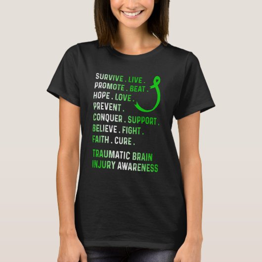T-shirt Traumatic Brain Injury Survivor Beat Hope TBI Warr (Devant)