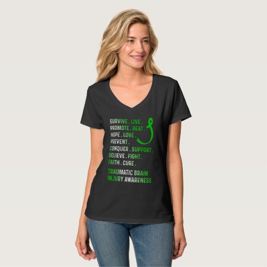 T-shirt Traumatic Brain Injury Survivor Beat Hope TBI Warr (Devant entier)