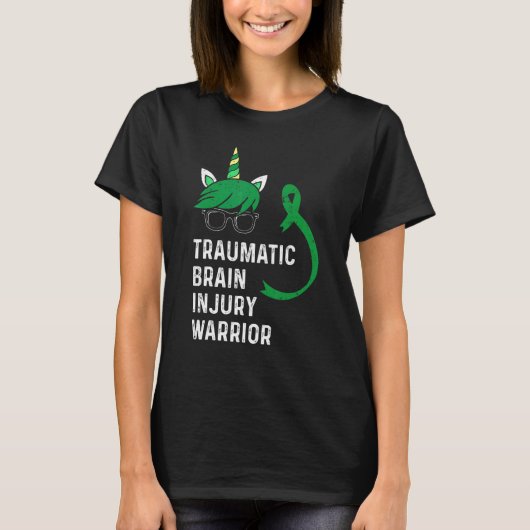 T-shirt Traumatic Brain Injury Survivor Unicorn TBI Warrio (Devant)